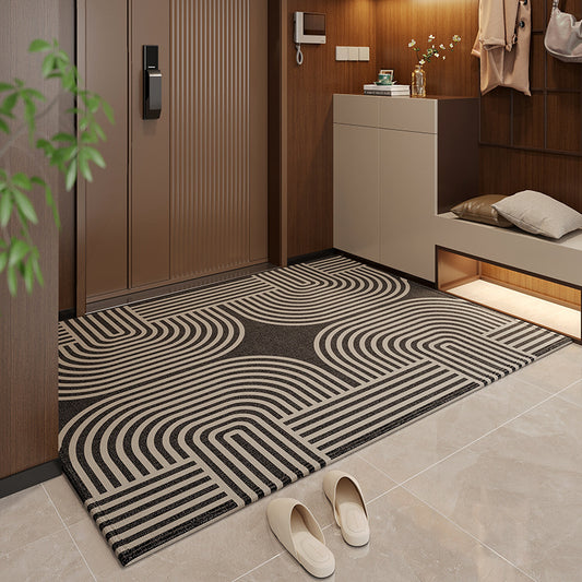 50*80cm Brown Style 2 Geometric Patterns Outdoor Entryway Mat - Non-Slip Welcome Rug for Front Door