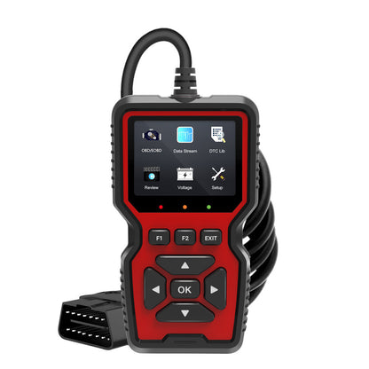 Black and Red OBD2 Scanner Car Diagnostic Tool - Engine Fault Code Reader