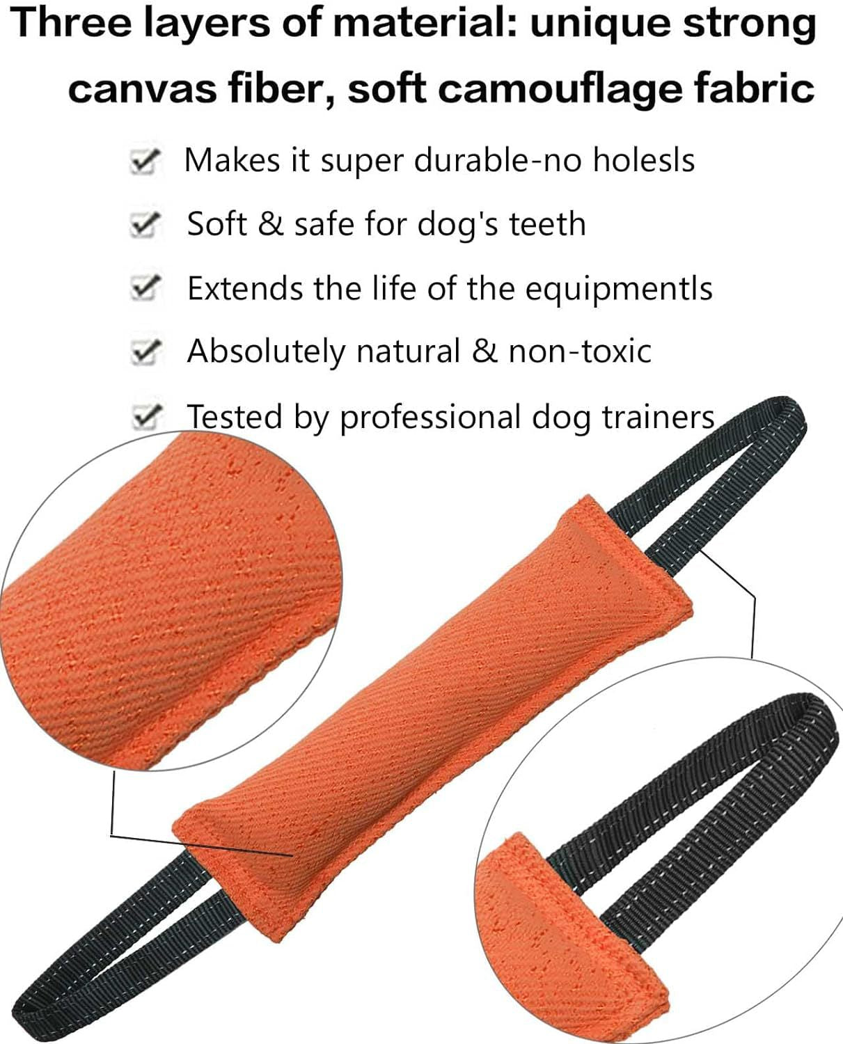 Blue Durable 2-Pack Tug-of-War Dog Training Toy - Tear-Resistant, Safe & Interactive for All Breeds