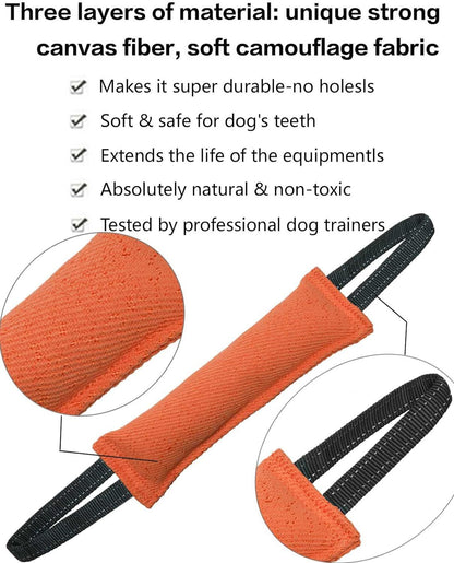 Blue Durable 2-Pack Tug-of-War Dog Training Toy - Tear-Resistant, Safe & Interactive for All Breeds