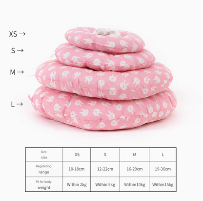 2 pcs Cupid's arrow pattern Pet Recovery Collar - Comfortable Anti-Lick Cone for Cats & Dogs Size S