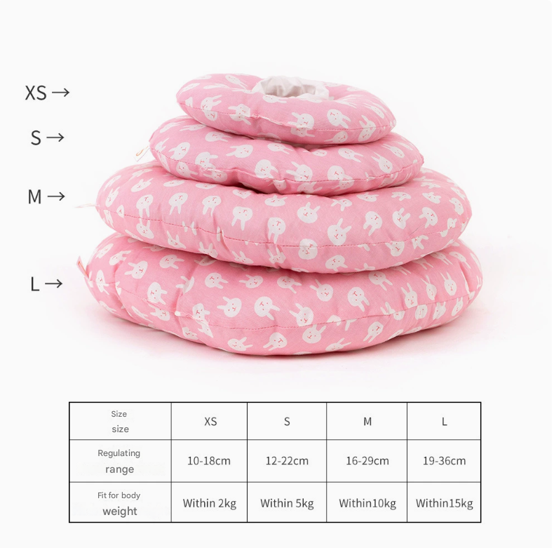 2 pcs Shiba Inu pattern Pet Recovery Collar - Comfortable Anti-Lick Cone for Cats & Dogs Size S