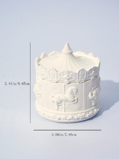 (English Pear Freesia)Rotating Carousel Soy Candle - Unique Home Decor & Gift