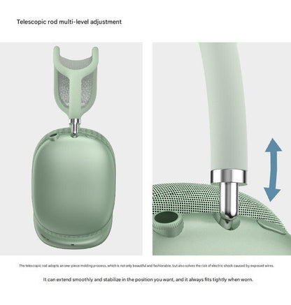 Silver Bluetooth Over-Ear Headphones - Mesh Headband, Wireless, Rotatable Earcups