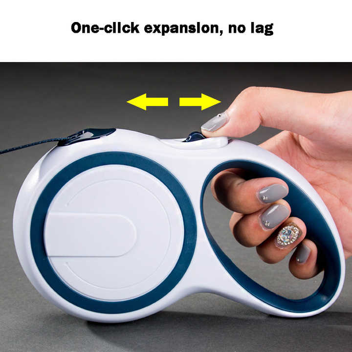 Wine Red 5M Pet Leash Retractable - Tangle-Free, Extendable Pet Leash for Walking