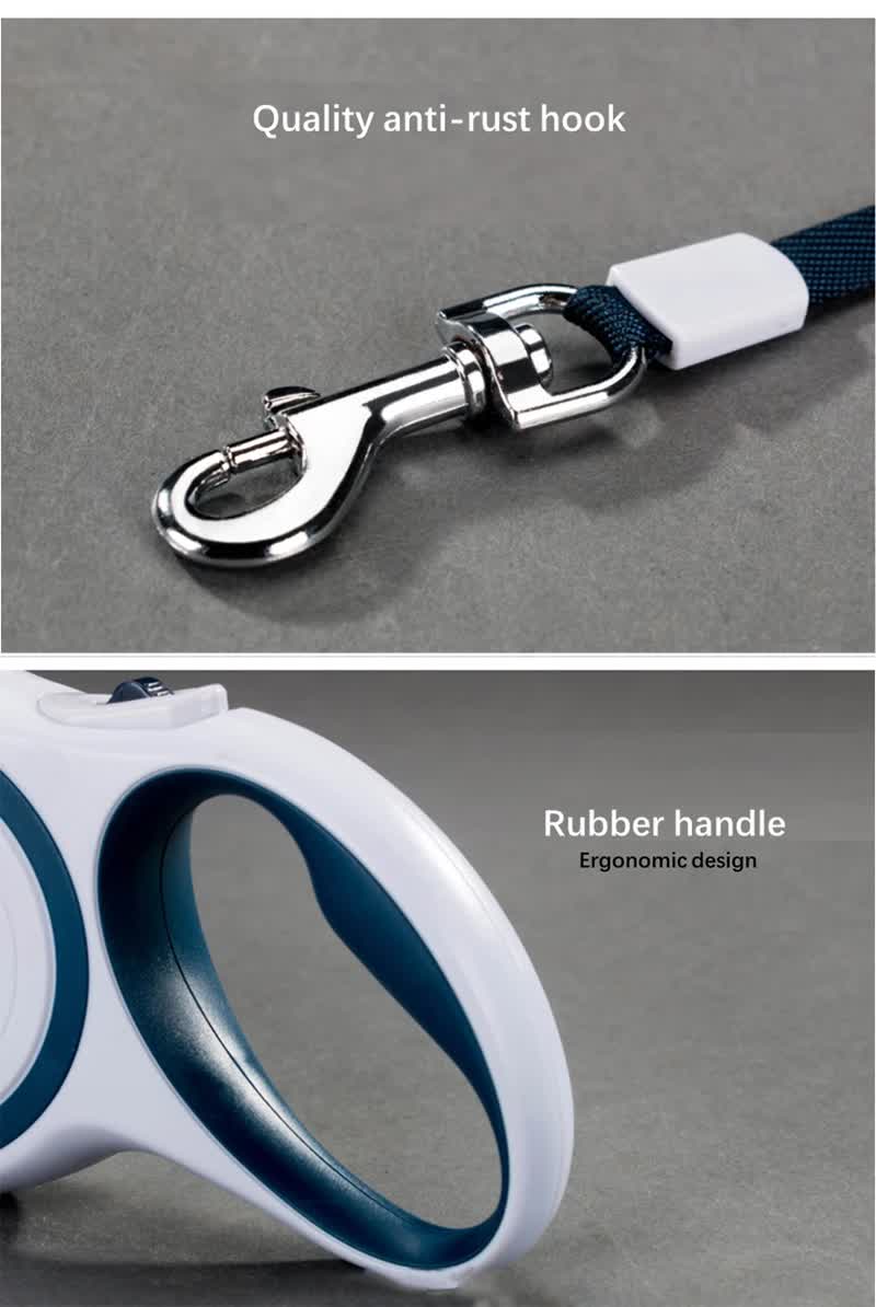 Wine Red 5M Pet Leash Retractable - Tangle-Free, Extendable Pet Leash for Walking