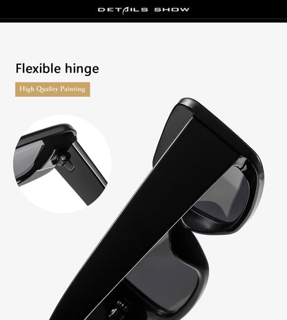 Gray piece with colored frame 2-pcs Retro Rectangular Sunglasses for Women & Men