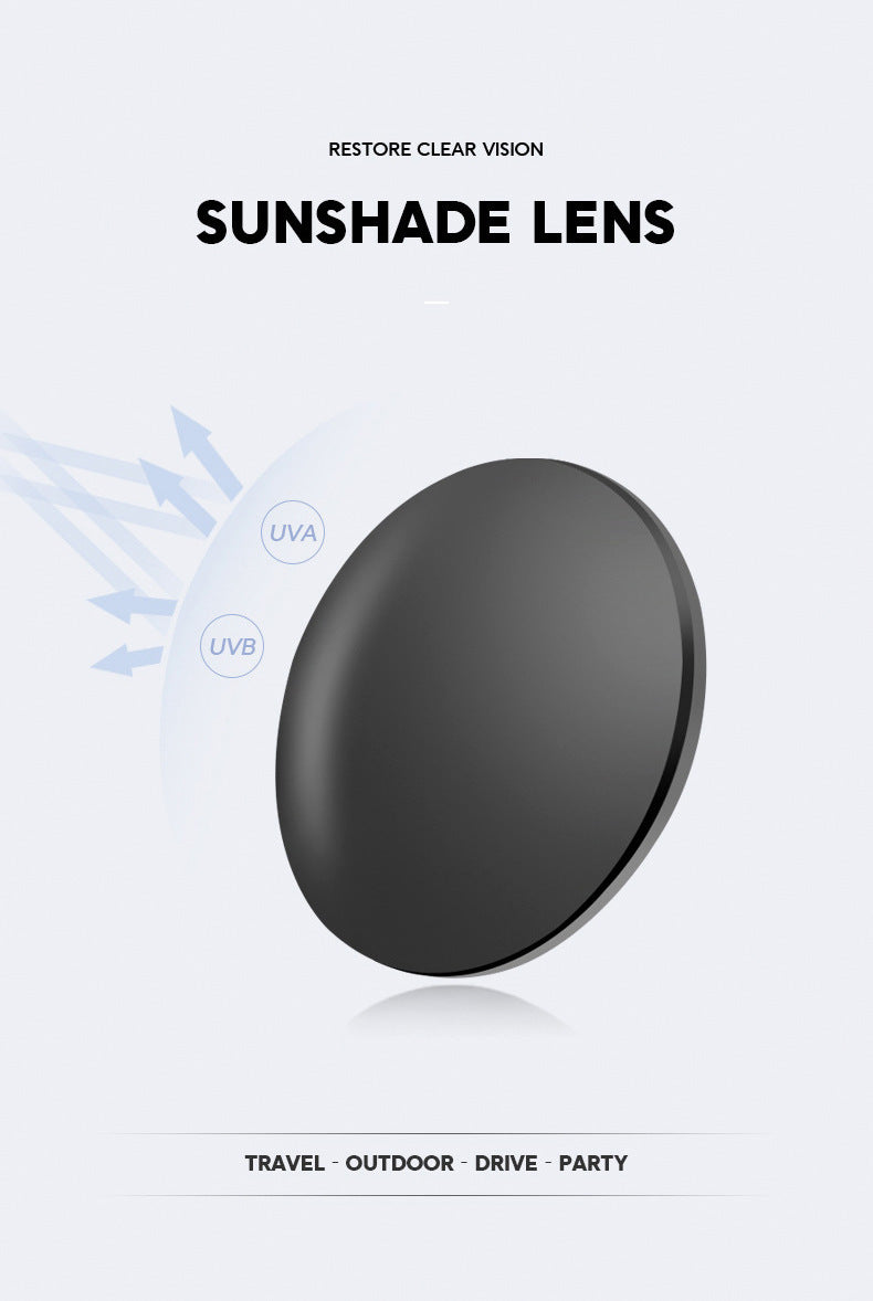 Black 2-PCS Retro Oval Sunglasses with UV Protection for Men & Women