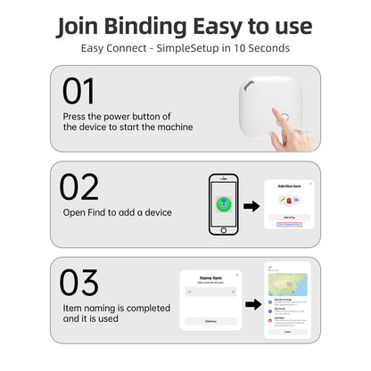 (Round White) Mini GPS Tracker - Apple Find My Enabled, Key Finder, Wallet Locator, Anti-Theft Tag