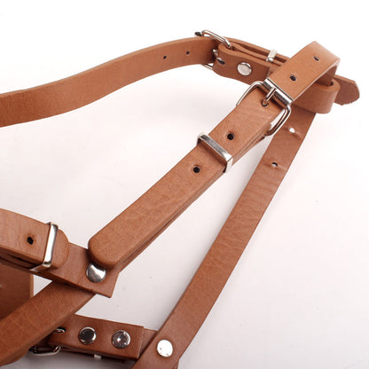 Brown Metal Basket Dog Muzzle - Anti-Bite & Anti-Barking - M