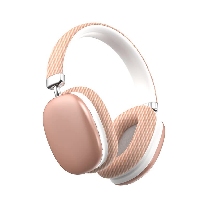 Pink Wireless Bluetooth Headphones - Over-Ear, Deep Bass, Foldable, Long Battery Life