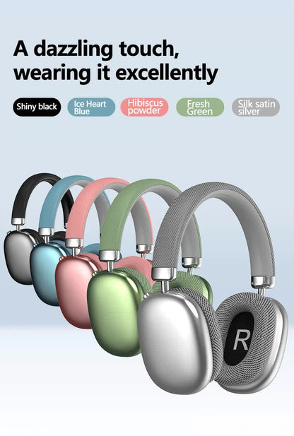 Black Comfortable Over-Ear Headphones - Hi-Fi Sound, Long Battery, Swivel Control