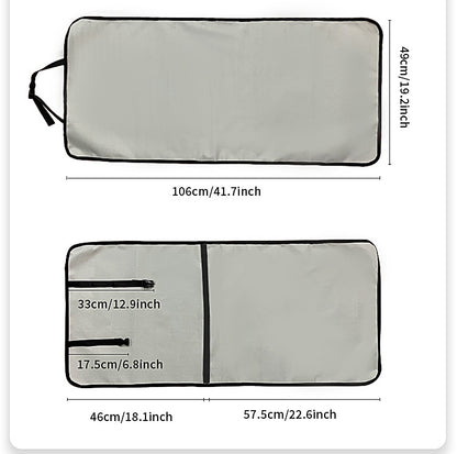 4 Pcs Black with Paw and Bone Print Waterproof Pet Car Seat Cover - Scratch-Resistant Oxford Cloth  for Dogs and Cats (106 x 49 cm)