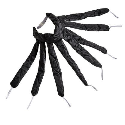 Black Heatless Octopus Hair Curlers 2-Pack - 50cm Soft Fabric Curling Rods for Effortless, Damage-Free Curls