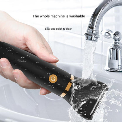 3-in-1 Men's Electric Body Groomer & Hair Clipper Kit - Waterproof, USB-C Rechargeable with Charging Dock(black)