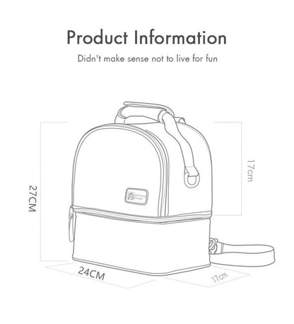 Versatile Insulated Breast Milk Cooler & Lunch Backpack - Waterproof, Multi-Carry Options(Yellow print)