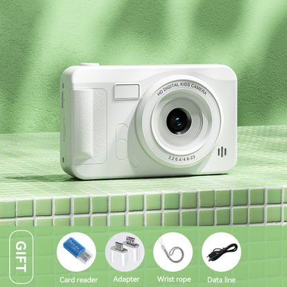 Student HD Digital Camera - 44MP, 8x Zoom, Autofocus, Dual Lens, Type-C Charging (white)