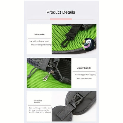 Red Portable Oxford Fabric Pet Carrier for Cats and Puppies (Size L)