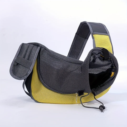Yellow Portable Oxford Fabric Pet Carrier for Cats and Puppies (Size L)