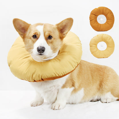 Yellow Adjustable Soft Elizabethan Collar for Pets - Comfortable Recovery Aid - S
