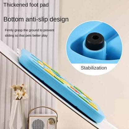 Blue Advanced Interactive Dog Puzzle Toy - Multi-Mechanism Treat Dispensing Slow Feeder for Mental Enrichment