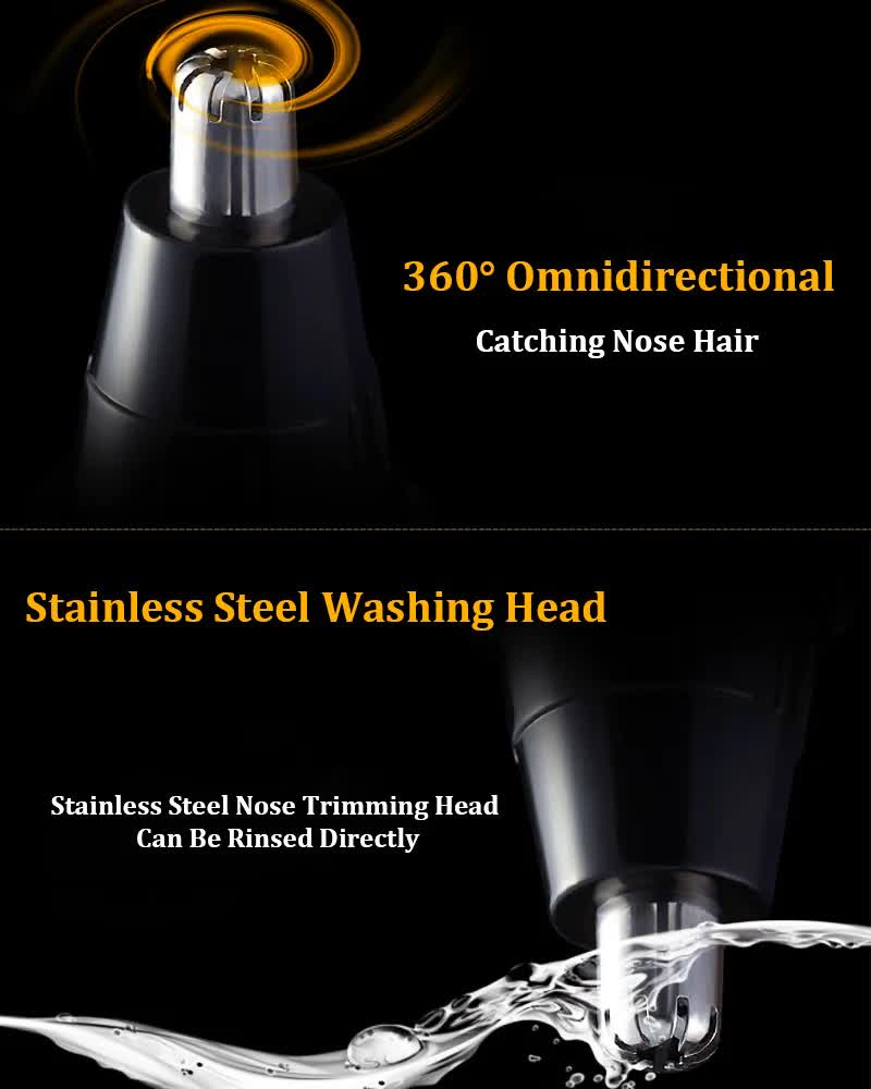 Purple and Black Versatile 4-in-1 USB Rechargeable Men's Grooming Kit - Precision Nose, Ear, Eyebrow Trimmer & Detail Shaver