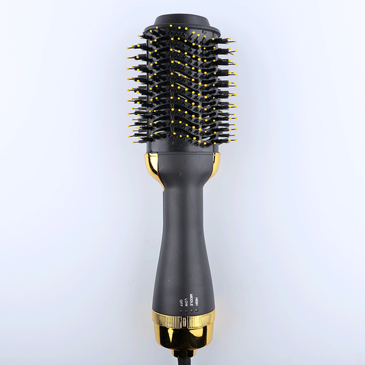 Gold And Grey One-Step Hair Dryer & Volumizer Hot Air Brush - Salon Styler for Drying, Smoothing & Volume