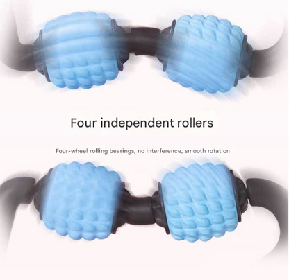 Black Set of 2 Foam Roller Ring Leg Massagers - Muscle Relief & Circulation Tool