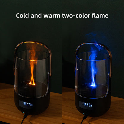Creative Retro Flame Essential Oil Diffuser - Portable Humidifier for Office, Bedroom & Camping