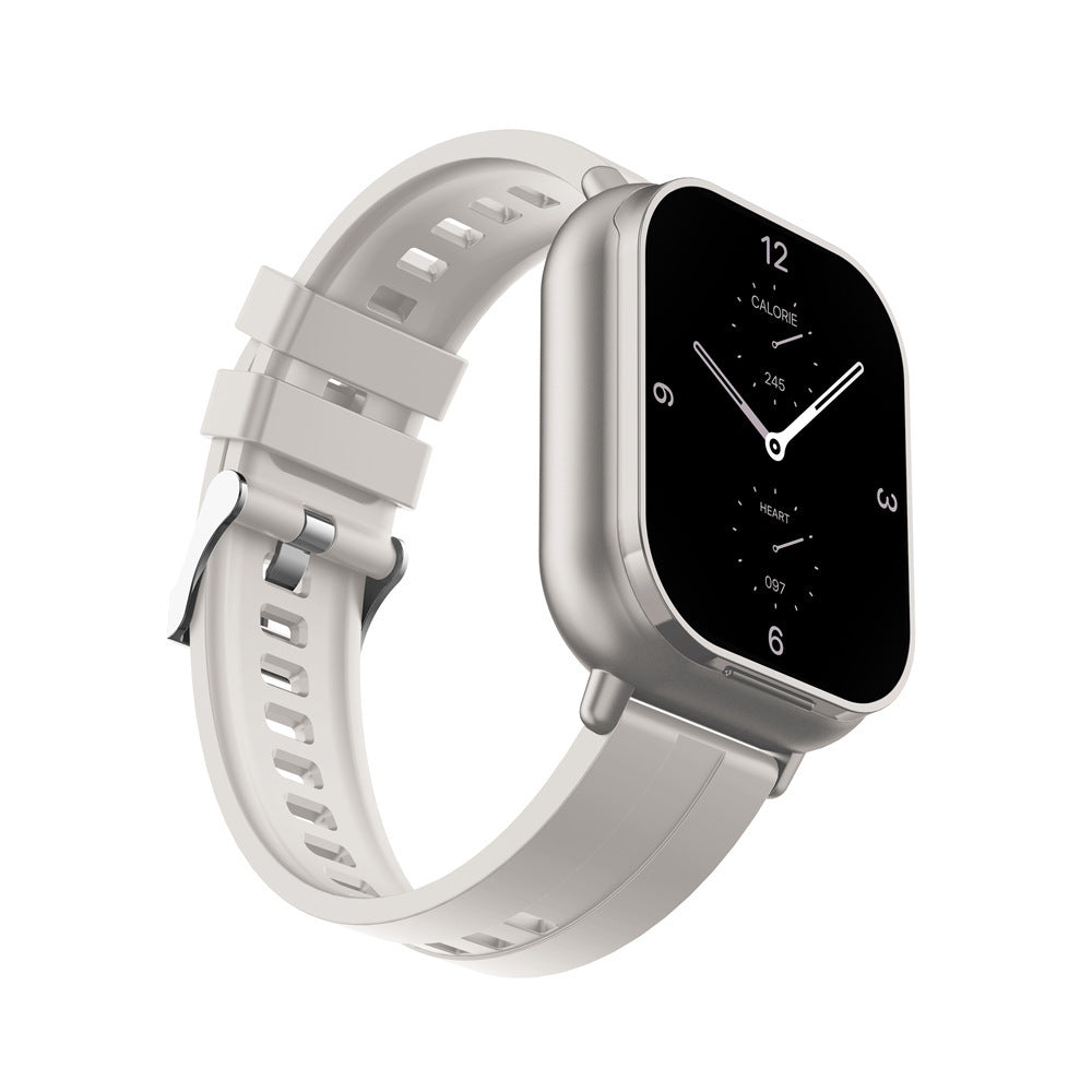 Silver 2-in-1 Bluetooth Smartwatch with Integrated Earbuds for Sports