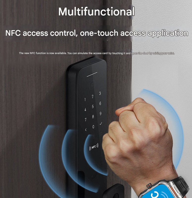 Black 2-in-1 Smartwatch with Earbuds and 2.01-Inch HD Screen for Sports