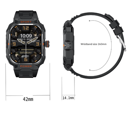 Silver 2-in-1 Smartwatch with Earbuds and 2.01-Inch HD Screen for Sports