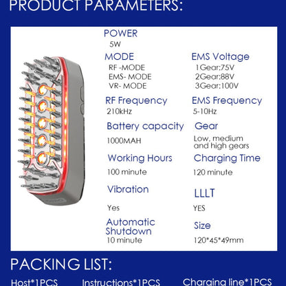 Electric Scalp Massage Comb for Hair Care and Relaxation