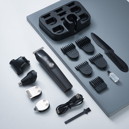 5-in-1 Professional Men's Grooming Kit - Cordless Hair Clipper, Beard Trimmer(Titanium Gray)