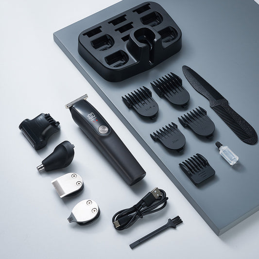 5-in-1 Professional Men's Grooming Kit - Cordless Hair Clipper, Beard Trimmer(Titanium Gray)