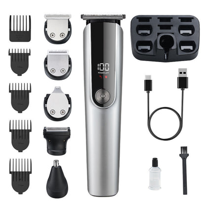5-in-1 Professional Men's Grooming Kit - Cordless Hair Clipper, Beard Trimmer(Silver)