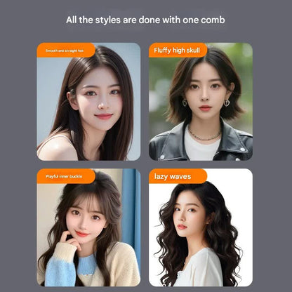 Cordless Hair Straightener Comb - 4 Temperature Settings, USB-C, PTC Heating(black)