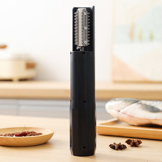 Electric Fish Scaler - Waterproof, Stainless Steel, Brushless Motor, Infinitely Variable Speed(black)