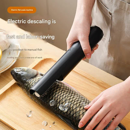Electric Fish Scaler - Waterproof, Stainless Steel, Brushless Motor, Infinitely Variable Speed(black)