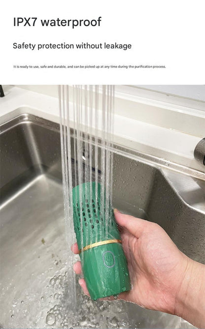 Wireless Fruit & Vegetable Purifier - Electrolytic Cleaning, Removes Residue, IPX7 Waterproof(white)