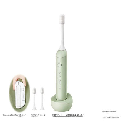 Sonic Electric Toothbrush with 31000 VPM, 4 Modes, 10000+ Soft Bristles, Travel Case & Charging Base(Green)