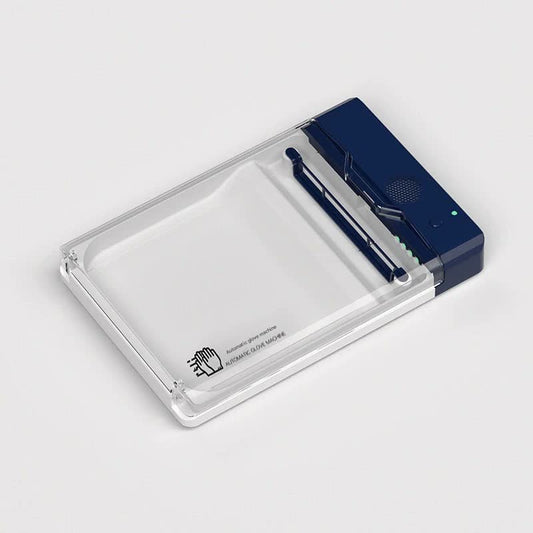 Automatic Disposable Glove Dispenser Machine with UV Sterilization - Quick & Hygienic Gloving,Gloves not included(Dark Blue)