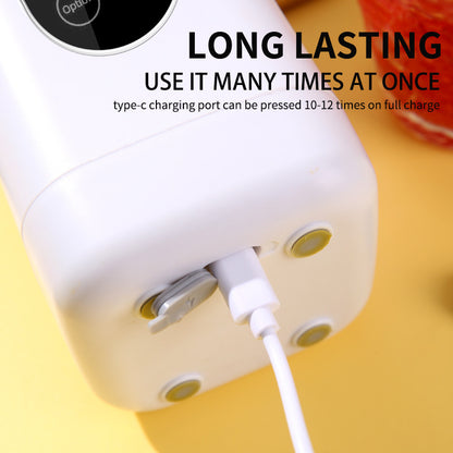 Wireless Portable Juicer Blender - 420ml, 12 Blades, 5-Hour Ice Storage, Digital Display & USB-C Charging(white)