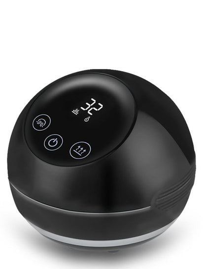 Smart Electric Cupping & Gua Sha Massager with Red Light Therapy & Magnetic Stones - 5 Levels, Rechargeable(black)