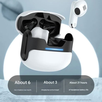 TWS Wireless Earbuds with Bluetooth 5.3 - 13mm Drivers, 21H Playtime, LED Charging Case(grey)
