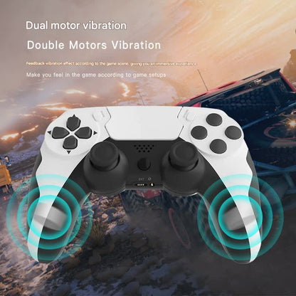 Wireless Gaming Controller - Bluetooth 4.0, Double Motor Vibration, Sensitive Touchpad & 8H Playtime(Black)
