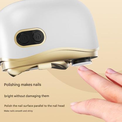 Electric Nail Clipper & Grinder - 2-in-1 Automatic Trimmer with 2 Speeds, Type-C Charging, Safe for All Ages(Gray)