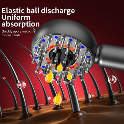 White Advanced Scalp Therapy Comb: Red/Blue Light, EMS & Serum Applicator