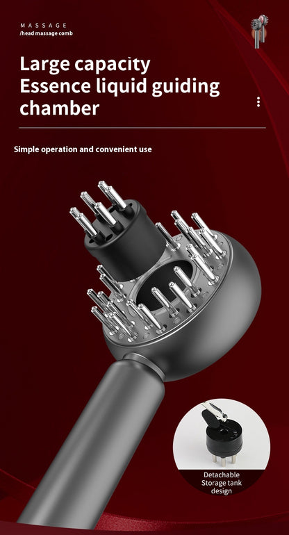 Grey Advanced Scalp Therapy Comb: Red/Blue Light, EMS & Serum Applicator