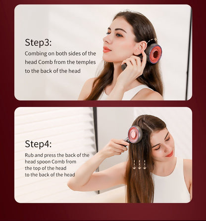 Grey Advanced Scalp Therapy Comb: Red/Blue Light, EMS & Serum Applicator